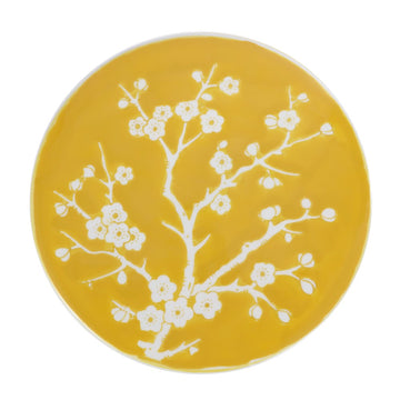 Cherry Blossom 17.75" Ceramic Garden Stool